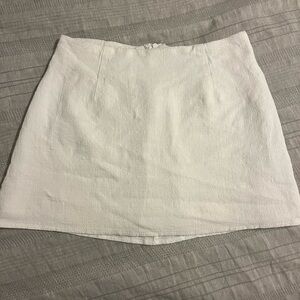 Princess Polly White Linen Mini Skirt